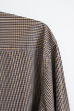 Nautica Gold and Blue Checkered Long Sleeve Button Down Shirt | M