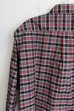 Brooks Brothers Black Red Plaid Madison Button Down The Original Polo Shirt | XL