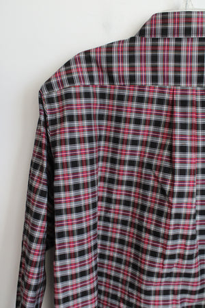 Brooks Brothers Black Red Plaid Madison Button Down The Original Polo Shirt | XL