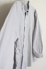 Brooks Borthers Traditional White Blue Plaid Original Polo Shirt | 17 1/2 34