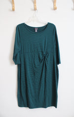 NEW Baby By Motherhood Green & Blue Striped Maternity Dress | XL