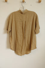 NEW Alex Mill Safari Linen Brown Button Down Shirt | S