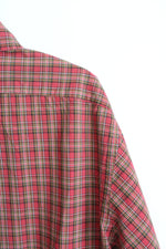 Ralph Lauren Red and Gold Checkered Button Down Long Sleeve Shirt | M