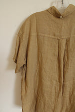 NEW Alex Mill Safari Linen Brown Button Down Shirt | S