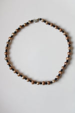 Genuine Tan Pearl Beaded Necklace