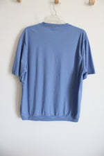 Haband Vintage Blue Ribbed Pocket Shirt | XL