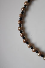 Genuine Tan Pearl Beaded Necklace