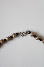 Genuine Tan Pearl Beaded Necklace