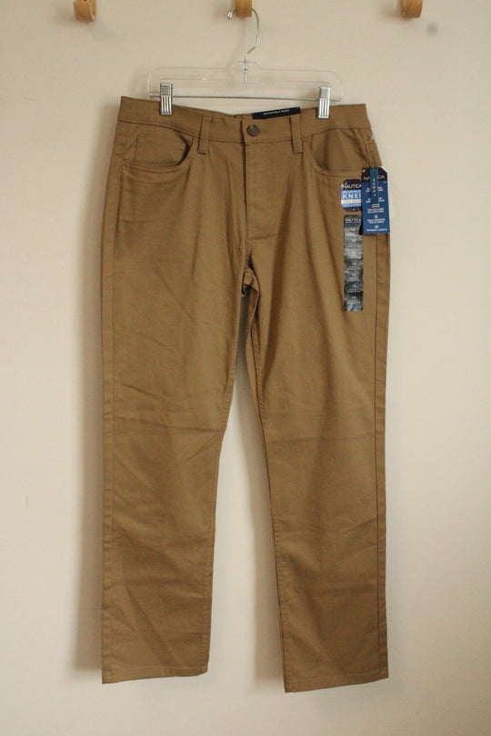 NEW Nautica Dark Tan School Uniform Pants | 16