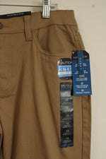 NEW Nautica Dark Tan School Uniform Pants | 16