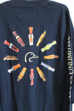 Artisan's Ducks Unlimited Long Sleeve Shirt with Duck Call Design on Back | L