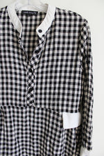Line-fleur Black Gingham Tunic Dress | L