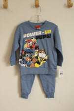 NEW Nickelodeon PAW Patrol Blue Textured Sweatshirt and Pants Set | 2T Pants / 3T Sweatshirt