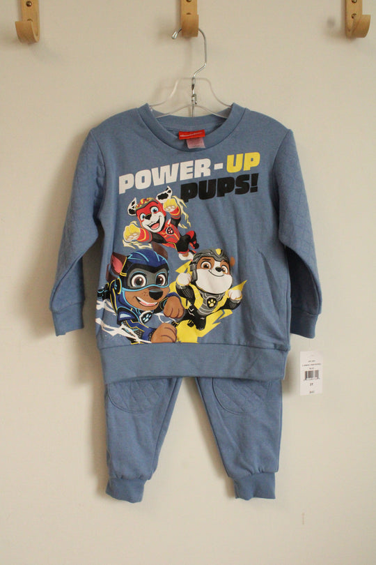 NEW Nickelodeon PAW Patrol Blue Textured Sweatshirt and Pants Set | 2T Pants / 3T Sweatshirt