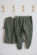 Insight Couture Green Scrub Pants & Shirt Set | L