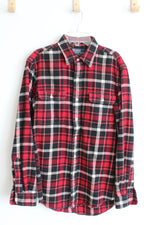 Ralph Lauren Red and Black Button Down Long Sleeve Shirt | M