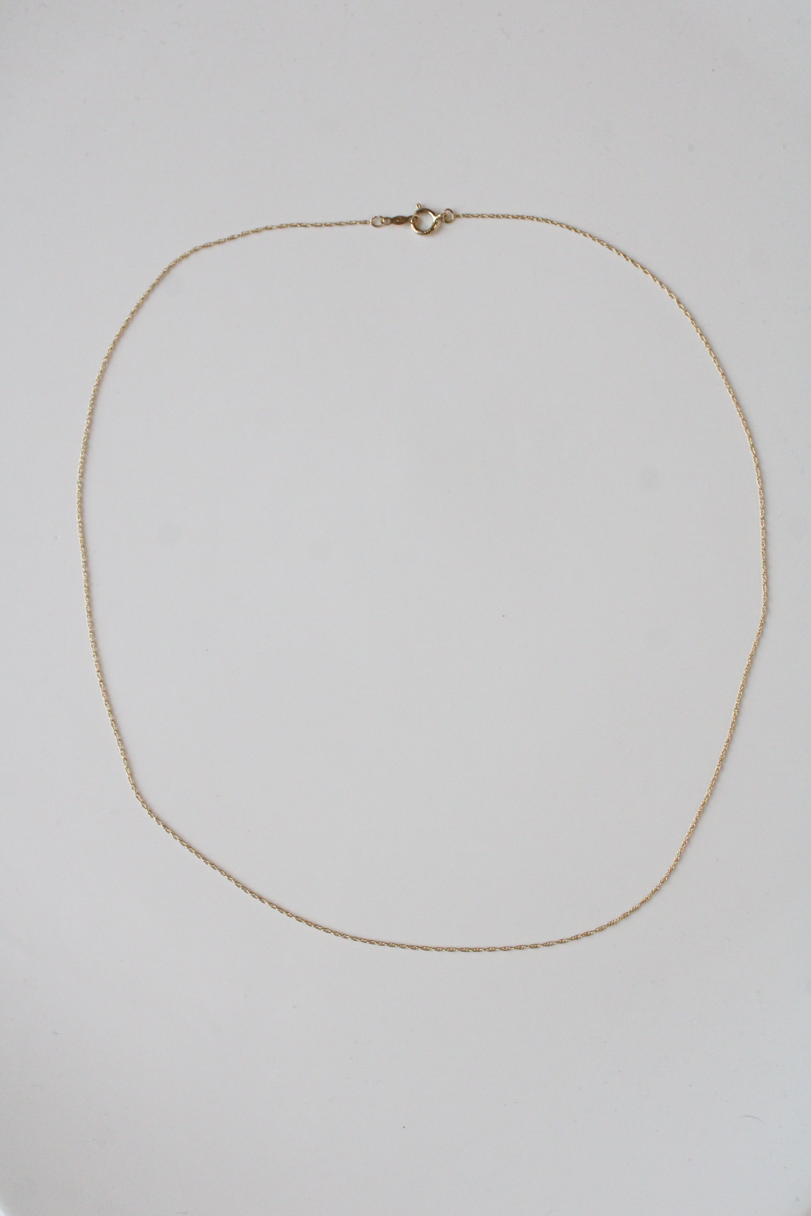 14K Yellow Gold Dainty Chain Necklace
