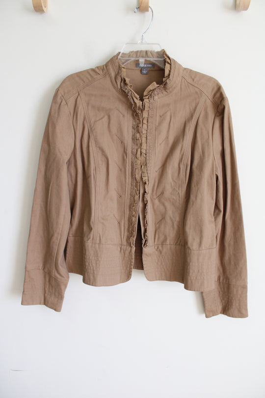 Apt.9 Stretch Brown Jacket | L
