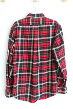 Ralph Lauren Red and Black Button Down Long Sleeve Shirt | M