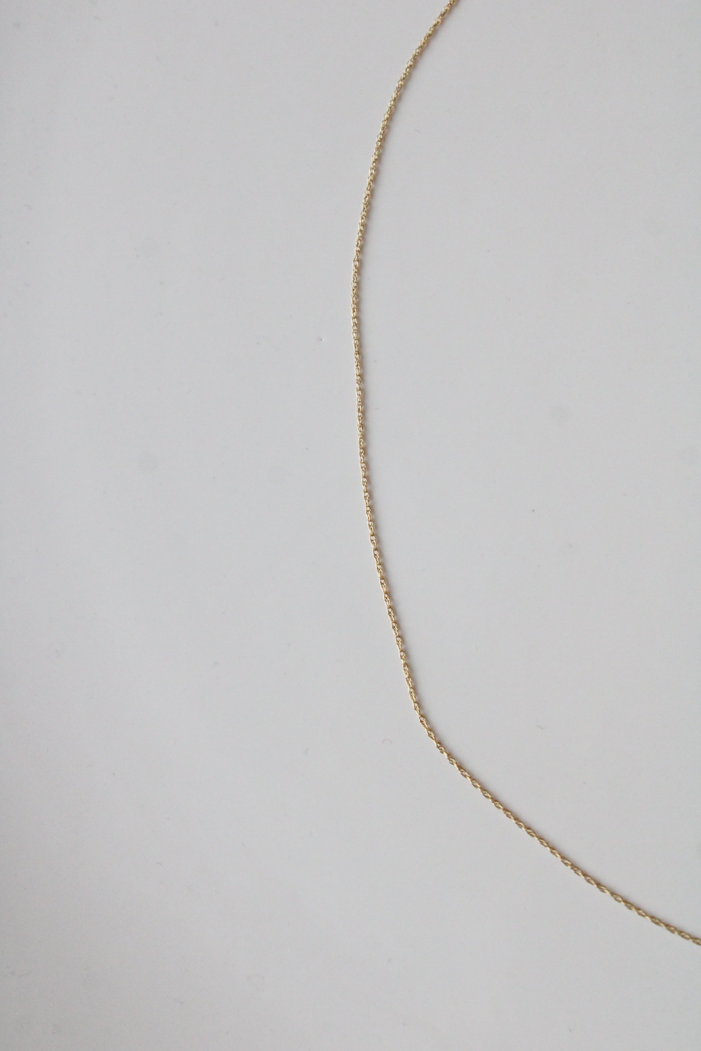 14K Yellow Gold Dainty Chain Necklace