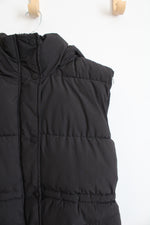 Calliope Black Puffer Long Vest | S