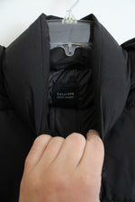 Calliope Black Puffer Long Vest | S