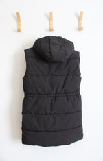 Calliope Black Puffer Long Vest | S