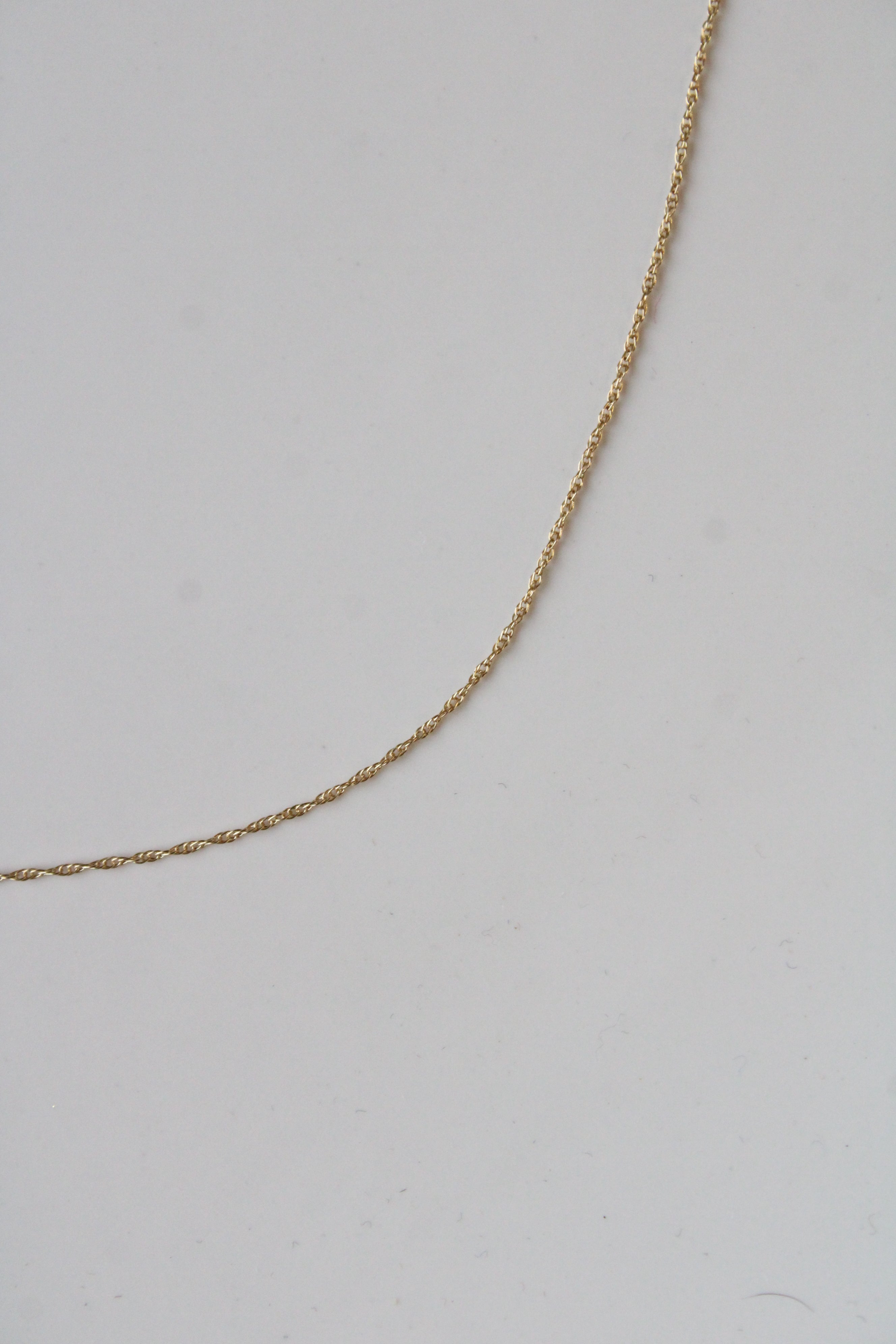 14K Yellow Gold Dainty Chain Necklace
