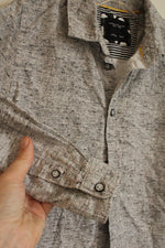 Denim and Flower Gray Cotton Long sleeve Button down Shirt | 5/6