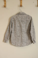 Denim and Flower Gray Cotton Long sleeve Button down Shirt | 5/6