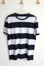 Goodfellow and Co. Blue and White Striped Short Sleeve Shirt | L