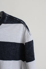 Goodfellow and Co. Blue and White Striped Short Sleeve Shirt | L