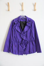 Chaus Purple Ruffled Jacket | M