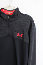 Under Armour Black Zip Up Pullover Coldgear Sweatshirt | XL