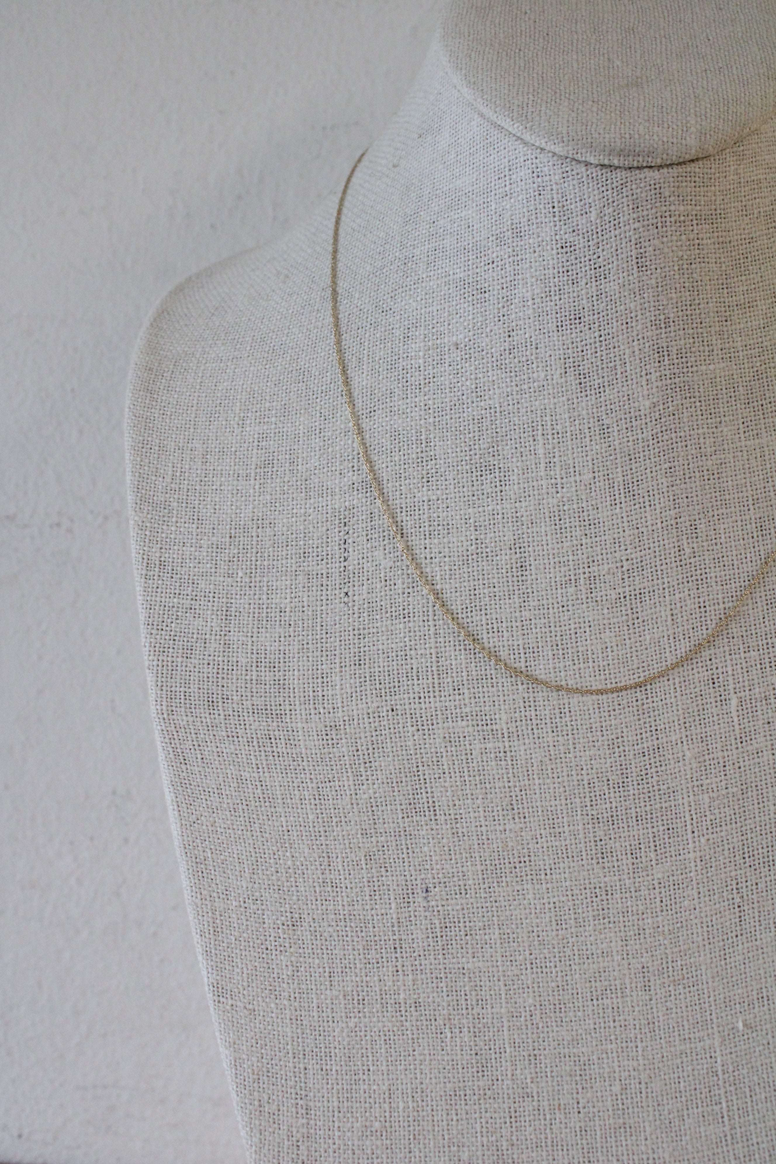 14K Yellow Gold Dainty Chain Necklace