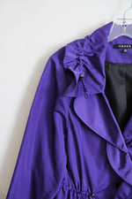 Chaus Purple Ruffled Jacket | M