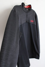 Under Armour Black Zip Up Pullover Coldgear Sweatshirt | XL