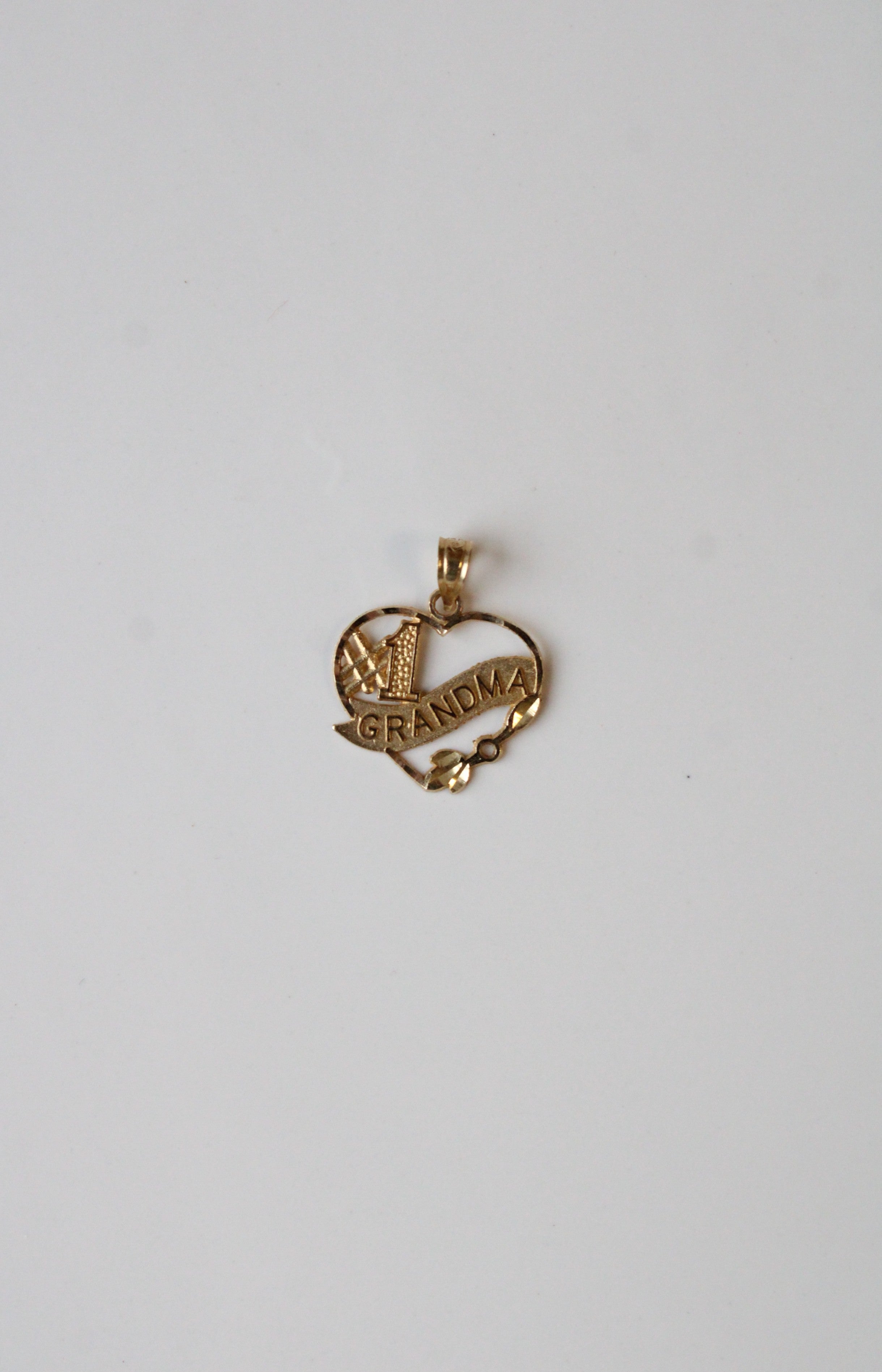 14K Yellow Gold #1 Grandma Necklace Pendant