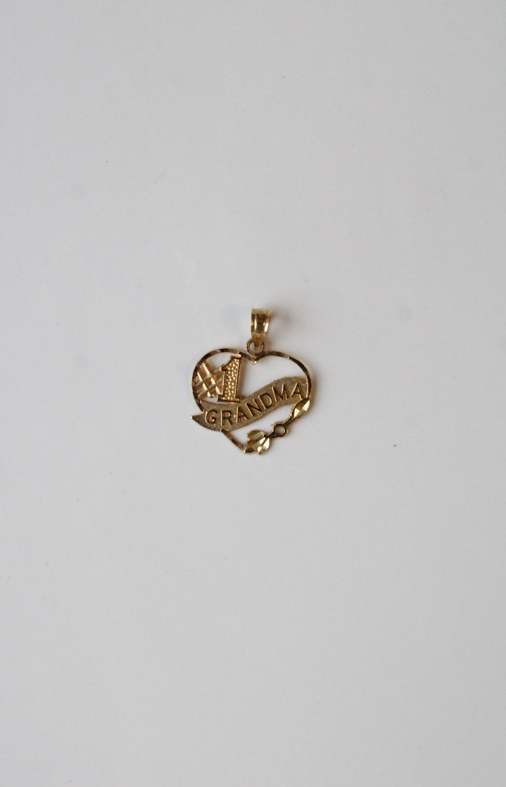 14K Yellow Gold #1 Grandma Necklace Pendant