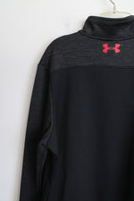 Under Armour Black Zip Up Pullover Coldgear Sweatshirt | XL