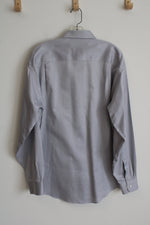 Pronto Uomo Silver Button Down Long Sleeve Shirt | M
