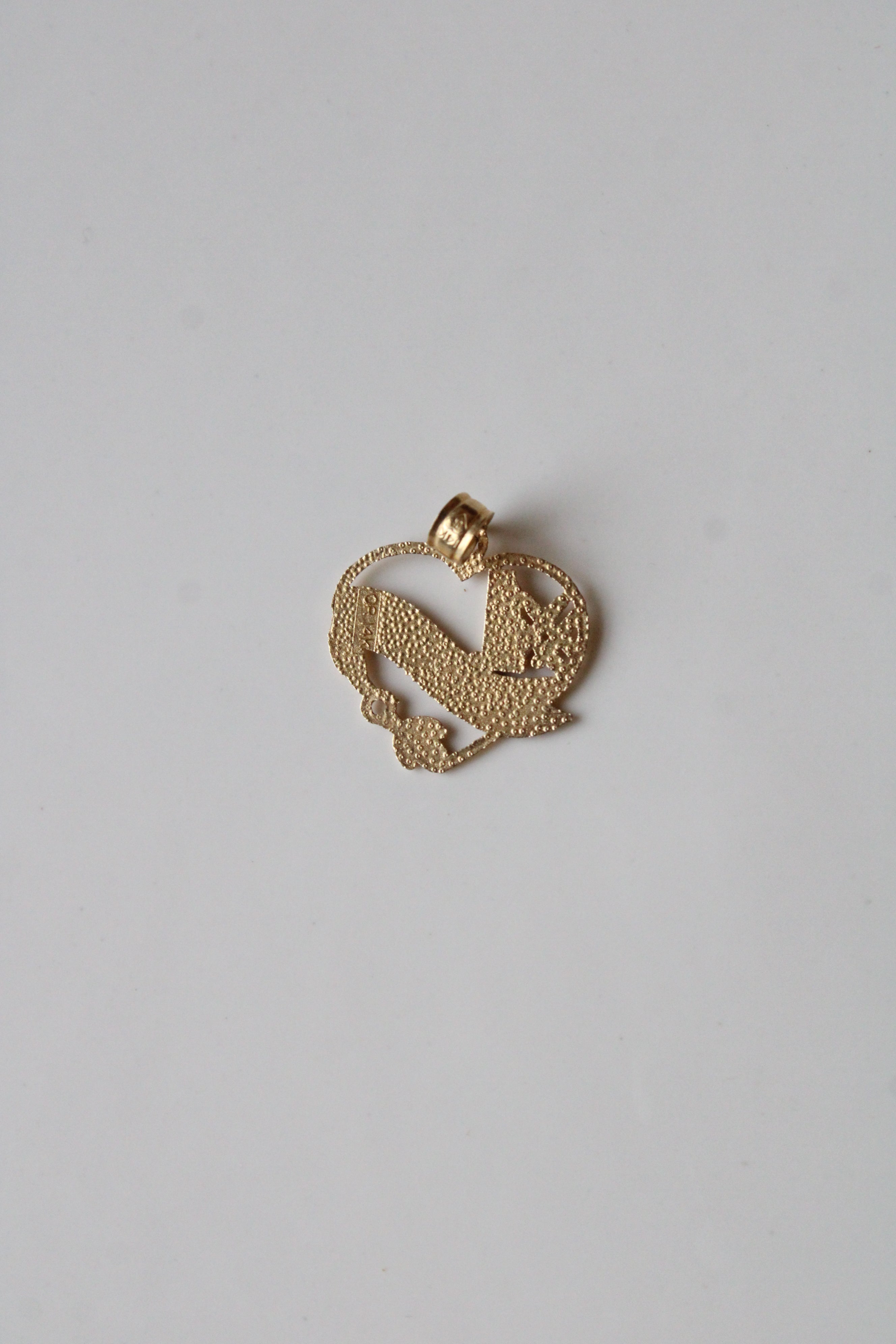 14K Yellow Gold #1 Grandma Necklace Pendant