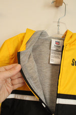 NFL Team Apparel Black and Yellow Steelers Windbreaker Hooded Jacket | 3T