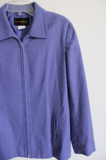 Harris/Wallace Wool Blend Blue Zip Up Jacket | 6