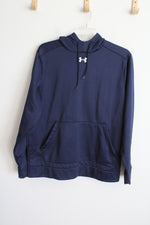 Under Armour Navy Blue Logo Hoodies | XL