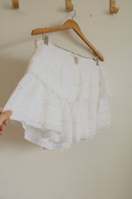 NEW Aerie White Cotton Tiered Mini Skirt | XL