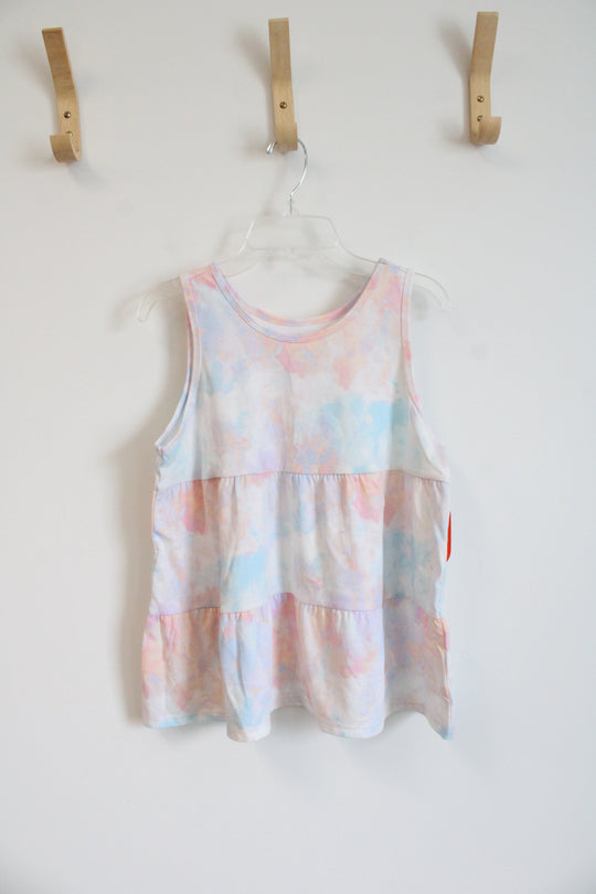 NEW Wonder Nation Pastel Tie-Dyed Tiered Tank Top | Youth XXL (18)