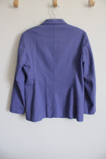 Harris/Wallace Wool Blend Blue Zip Up Jacket | 6