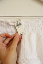 NEW Aerie White Cotton Tiered Mini Skirt | XL
