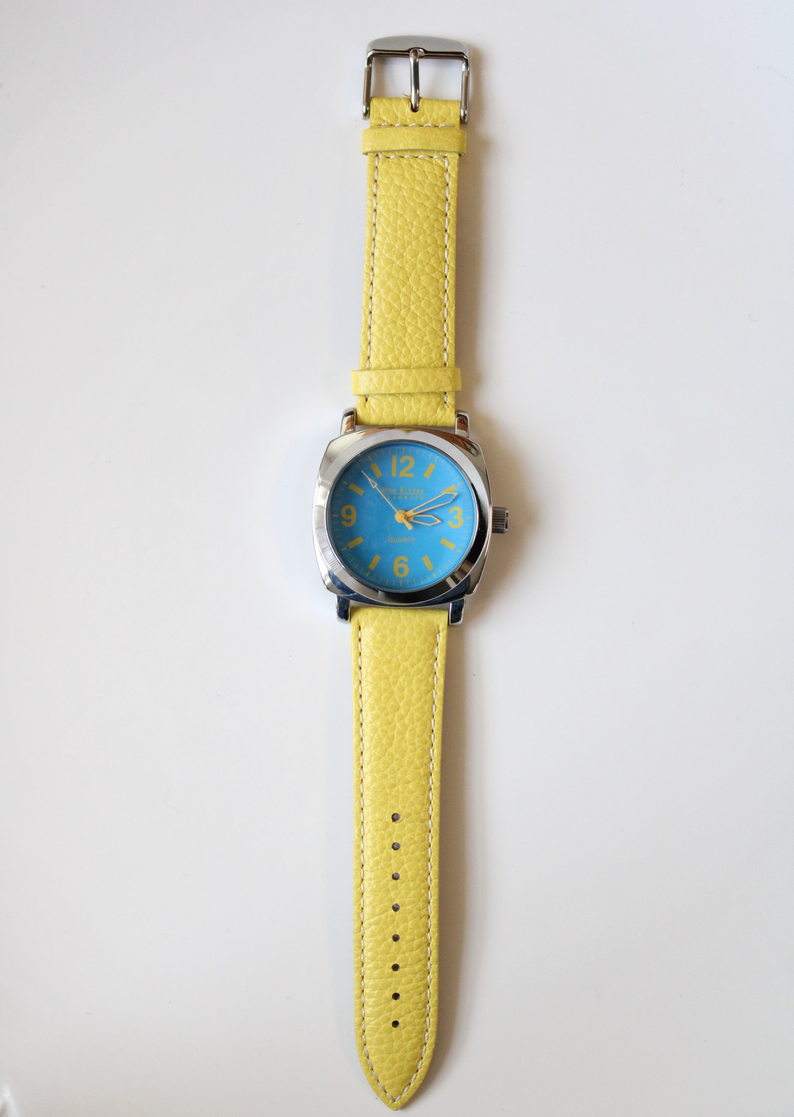Joan Rivers Classic Yellow Genuine Leather Watch